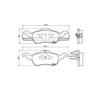 Brembo P24046 Front Disc Brake Pad - Set of 4