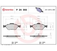 Brake Pads Front With Anti-Squeak Plate Fits Ford Courier Fiesta Ka Mazda 2