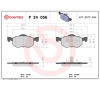 BREMBO P 24 056 Brake pad set