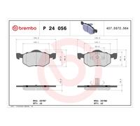 BREMBO P 24 056 Brake pad set