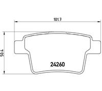 Brake pads P 24 063 BREMBO for FORD JAGUAR PROTON