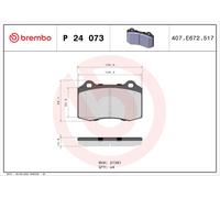 Brake pads P 24 073 BREMBO for FORD FOCUS I