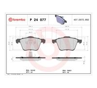 Brembo Brake Pads Front With Anti-Squeak Plate Fits Ford Galaxy S-Max Volvo S60