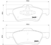 Brake pads P 24 159 BREMBO for MAZDA FORD FORD USA