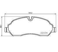 BREMBO P24171 Brake Pad Set For Disc Brake Front For Bosch System Fits Ford