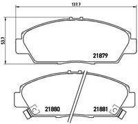 BREMBO P 28 021 Brake pad set