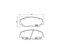 Brembo P28035 Front Disc Brake Pad - Set of 4