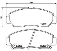 Brembo P28047 Front Disc Brake Pad - Set of 4