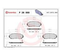 Brembo Front Brake Pad Set fits Honda CR-V Odyssey ZR-V 3.5 2.0 Hybrid P 28 068