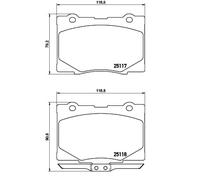 Brake pads P 28 079 BREMBO for HONDA LEGEND IV