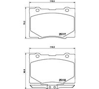 Brembo Brake Pad Set P 28 079 - Disc Brake for Acura & Honda (RL, Legend IV)