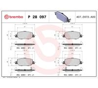 BREMBO P 28 097 Brake pad set