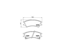 BREMBO P 30 011 Brake Pads Set Front for Hyundai Atos