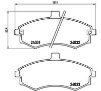BREMBO P 30 020 Brake pad set
