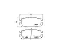 Brake pads P 30 021 BREMBO for HYUNDAI TERRACAN