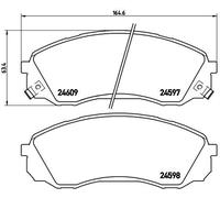 BREMBO P 30 041 Brake Pad Set, disc brake for DODGE,HAVAL,HYUNDAI,KIA