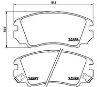 BREMBO P 30 043 Brake Pad Set, disc brake for HYUNDAI,KIA