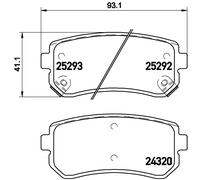 BREMBO P 30 051 Brake Pad Set, disc brake for CHANGAN,HYUNDAI,HYUNDAI (BEIJING),