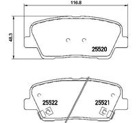 BREMBO P 30 081 Brake Pad Set, disc brake for GENESIS,HYUNDAI,KIA