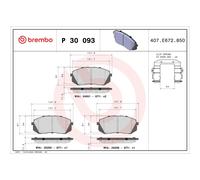 BREMBO P 30 093X Brake pad set