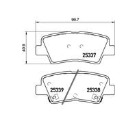 BREMBO P 30 094 Brake Pads Set Rear for i30 Ceed i10 Soul XCeed Carens ProCeed S