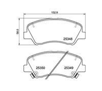 BREMBO Brake pad set PRIME LINE with acoustic wear warning P 30 122 Brake pads,Brake pad set, disc brake HYUNDAI,KIA,i20 Schrägheck (GB, IB)