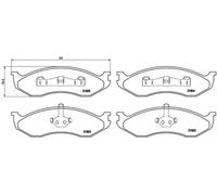 BREMBO P 37 004 Brake Pad Set, disc brake for JEEP,JEEP (BJC),KIA