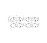 Brembo Brake Pad Set P 37 004 – Front with Anti-Squeak Plate for Jeep Cherokee Wrangler Kia