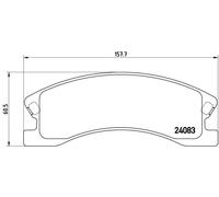 BREMBO P 37 008 Brake Pad Set, disc brake for JEEP,JEEP (BJC)