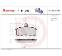 BREMBO P 41 003 Brake pad set