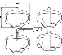 P44003 Rear Brake Pad Set 4x Pads Integrated Wear Indicator Braking By Brembo