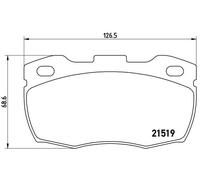 BREMBO P 44 005 Brake Pad Set, disc brake for LAND ROVER