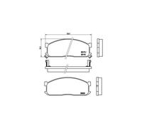 BREMBO P 49 010 Brake Pads Set Front for E-Series Bongo Econovan E-serie Besta K