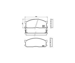 BREMBO P 49 010 Brake Pads Set Front for E-Series Bongo Econovan E-serie Besta K