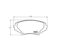 Brembo P49034 Front Disc Brake Pad - Set of 4