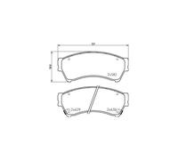 Brembo Brake Pad Set P 49 060 - Disc Brake - Fits Mazda CAY1 3.7L 6cyl