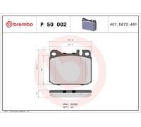 Brembo Brake Pad Set P50002 Front/Rear – Fits Mercedes W123 /8 S-Class SL
