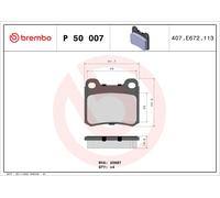 BREMBO P 50 007 Brake Pad Set, disc brake for MERCEDES-BENZ