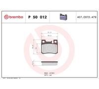 BREMBO Brake pad set PRIME LINE prepared for wear indicator P 50 012 Brake pads,Brake pad set, disc brake MERCEDES-BENZ,190 (W201),Stufenheck (W124)