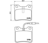 Rear Brake Pad Set BREMBO P 50 030 for Mercedes V- (W638)/Vito- (W638) (95-03)