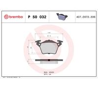 Brembo Brake Pad Set Rear With Anti-Squeak Plate Fits Mercedes-Benz V-Class Vito