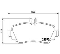 Brake pads P 50 036 BREMBO for MERCEDES-BENZ A-CLASS