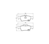 BREMBO P50052 Brake Pad Set Rear Fits Mercedes-Benz CLS E-Class S-Class SL SLK