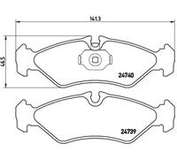 Brake pads P 50 081 BREMBO for MERCEDES-BENZ VW
