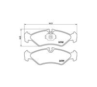 Brake pads P 50 081 BREMBO for MERCEDES-BENZ VW