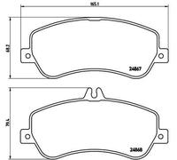 BREMBO P 50 086 Brake Pad Set, disc brake for MERCEDES-BENZ,MERCEDES-BENZ (BBDC)