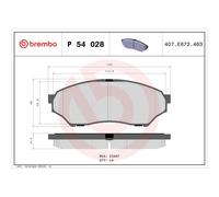 BREMBO P 54 028 Brake pad set