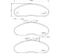 BREMBO P 56 019 Brake Pad Set, disc brake for NISSAN