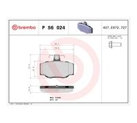 BREMBO P 56 024 Brake pad set