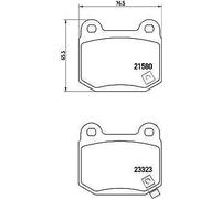 Brembo P56048 Rear Disc Brake Pad - Set of 4